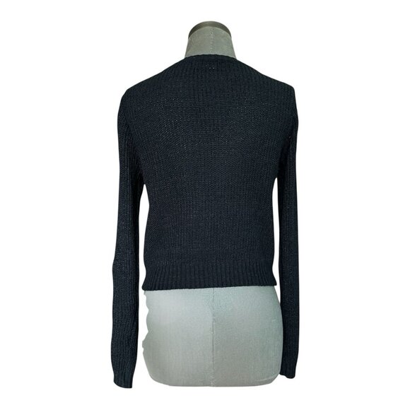 Lulus Black Loose Knit Sweater Women's Pullover Top Size S New With Tag - Picture 3 of 4